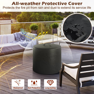 Smokeless Stainless Steel Fire Pit with Ash Pan for Yard Camping-Silver