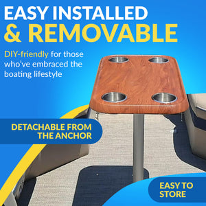 Boat Table Tops for Pontoons, Cabin Cruisers & Boats | Waterproof Replacement Table Top (6 colors):