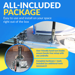 Breezelock™ Dock & Boat Flag/Umbrella Stand - Stainless Steel Umbrella Stand - TRAPSKI