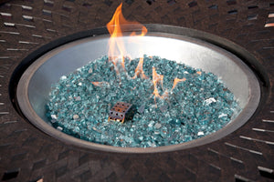 Bahama Blue Reflective Fire Glass