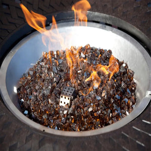 Sparkling Fire Glass in Burnt Bronze