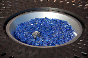 Sapphire Blue Reflective Fire Glass