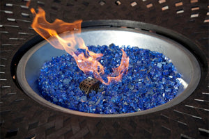 Sapphire Blue Reflective Fire Glass