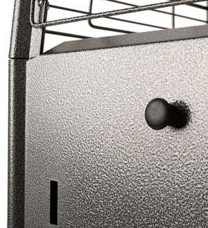 Square Pyramid Flame Patio Heater in Hammered Platinum