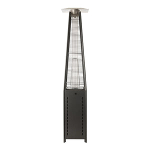 Square Pyramid Flame Patio Heater in Hammered Platinum