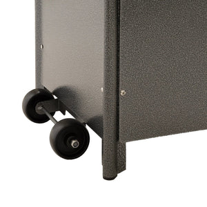 Square Pyramid Flame Patio Heater in Hammered Platinum