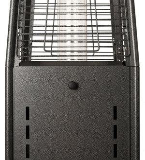 Square Pyramid Flame Patio Heater in Hammered Platinum