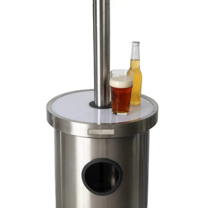Stainless Steel Patio Heater with Permanent LED Table