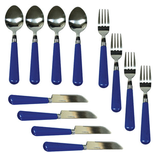Stansport Deluxe 24-Piece Enamel Camping Tableware Set
