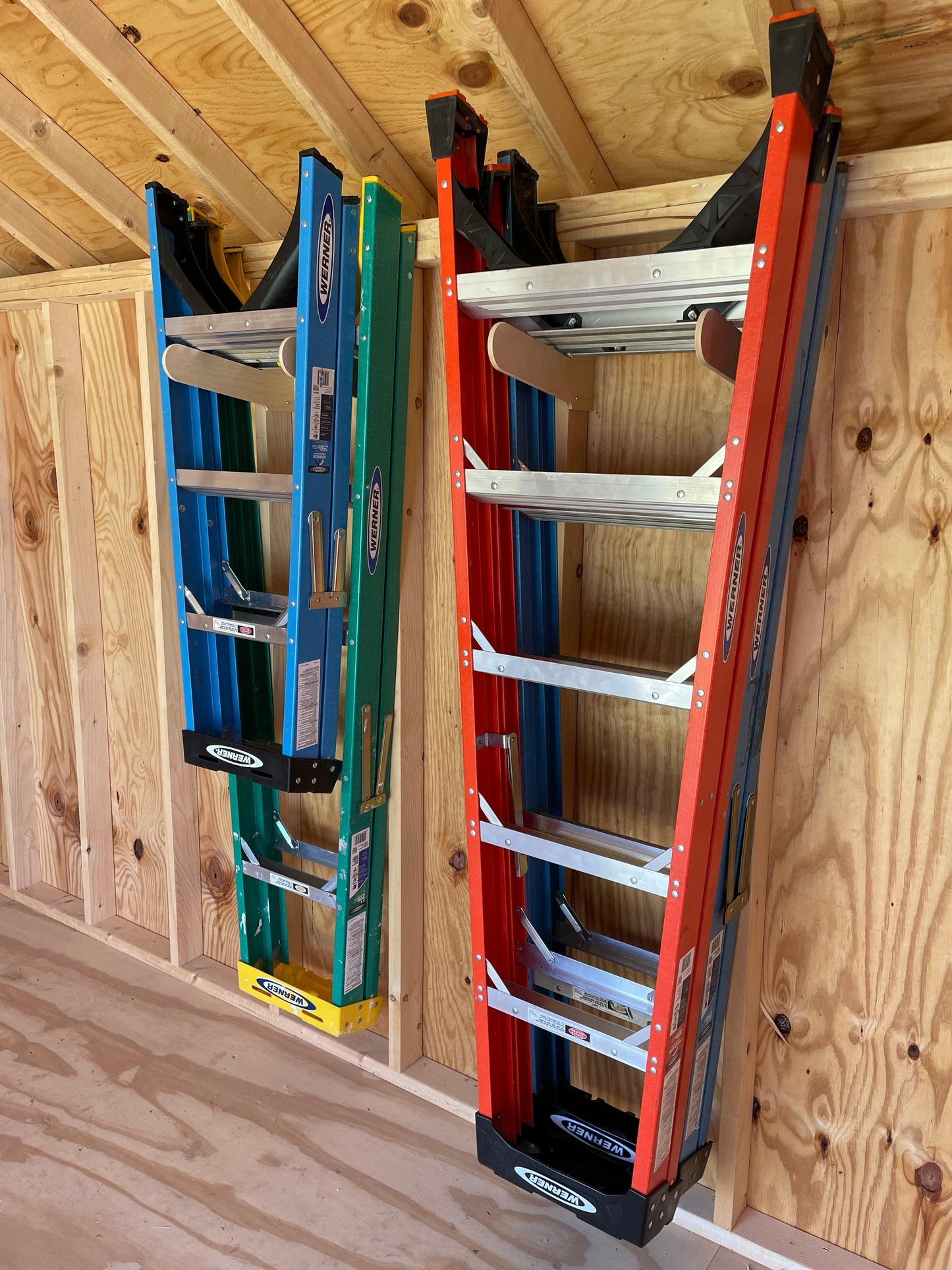 Step Ladder Organizer, Shed Storage System, Yard Tool Organizer, Garden tool rack, Shed Tool Rack - TRAPSKI, LLC