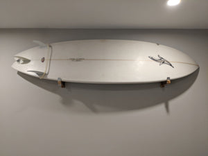 Solid Oak Surfboard Display | Minimalist Wood Rack | Holds 20 lbs