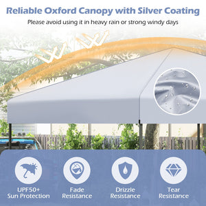 10 X 10 Feet Pop up Canopy Tent with Portable Carrying Bag and 8 Stakes