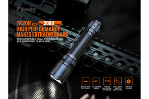 Fenix TK20R V2.0 Rechargeable Flashlight with FREE T5 Tactical Pen (optional)