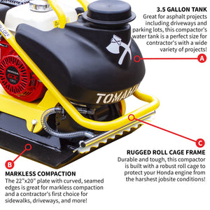 5.5 HP Honda Vibratory Plate Compactor for Asphalt Aggregate Soil Compaction - TRAPSKI