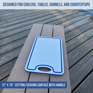 Made in the USA | Premium Cutting Board | Textured 1/2 inch HDPE UV Protected | Non-Skid or Mark Rubber Feet | Great for Boats & any Counter-top