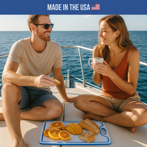 Made in the USA | Premium Cutting Board | Textured 1/2 inch HDPE UV Protected | Non-Skid or Mark Rubber Feet | Great for Boats & any Counter-top
