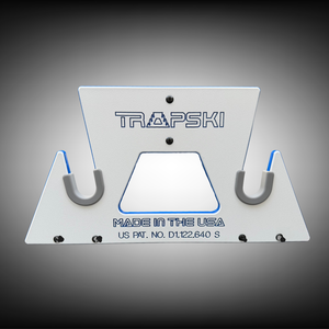 PRE-ORDER Special Edition White/Blue: TRAPSKI All Mountain/Race/XC Ski and Standard Stance Snowboard Rack