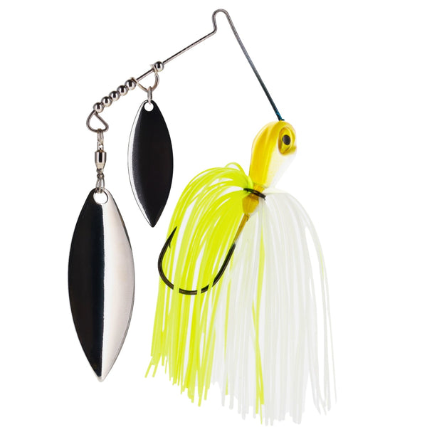 Reaction Tackle Spinnerbaits – 3-Pack, Double Willow, Ideal for Bass, Pike, and More!