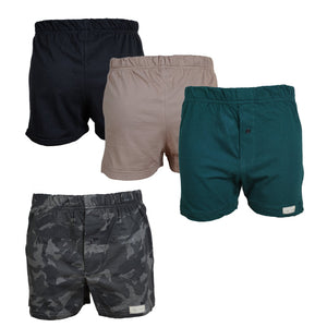 Gray Camo Boxer Shorts 4 Pack for Men