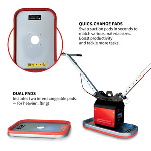 Tomahawk 440 lb Electric Paver Slab Vacuum Lifter 1200W for Hardscaping, Concrete, and Stone Placement - TRAPSKI