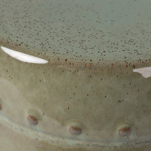 Large Medallion Ceramic Garden Stool, Jade