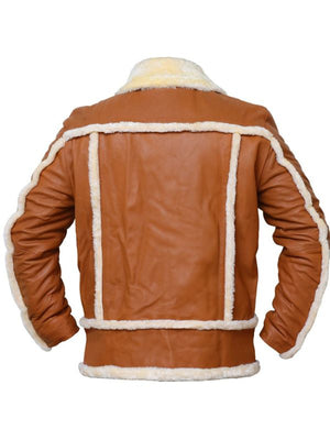 Tan leather jacket for winter