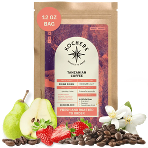 Kochere Coffee Tanzanian Mbeya AB Medium-Light Roast - Pear, Floral, Jasmine Notes
