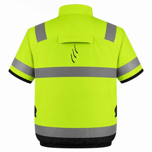 30V Battery-Powered High Vis Fan-Cooled Short Sleeve Complete Cooling System