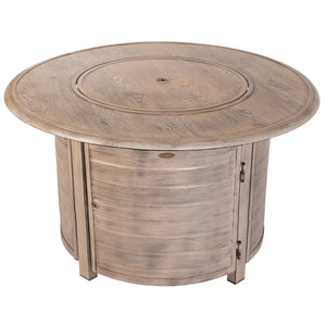 Thatcher Driftwood Round Aluminum LPG Fire Pit