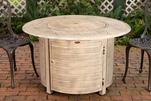 Thatcher Driftwood Round Aluminum LPG Fire Pit