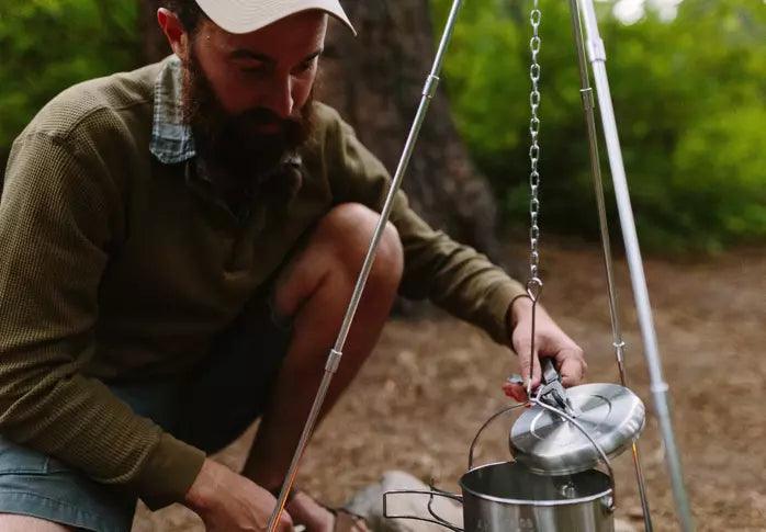 Solo Stove Pot 900/1800/4000 Stainless Steel Companion Pots | Lightweight Aluminum Pot Holding Tripod | Great Portable Cookware for Backpacking, Camping & Survival Adventures | Deisgned for use with Lite/Titan/Campfire Solo Stoves