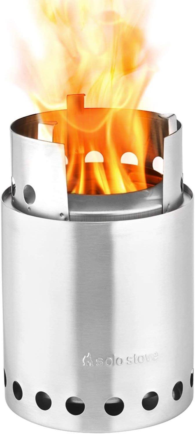 Solo Stove Lite/Titan/Campfire Camping Stove Portable Stove for Backpacking Outdoor Cooking Great Stainless Steel Camping Backpacking Stove Compact Wood Stove Design-No Batteries or Liquid Fuel Canisters Needed