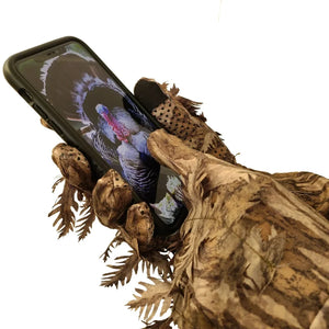 Leafy Camo Gloves in Mossy Oak and Realtree - Fingerless or Touchscreen Tips