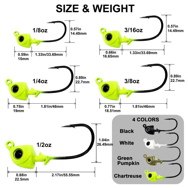 Reaction Tackle Tungsten Swimbait Jig Heads (5-Pack)