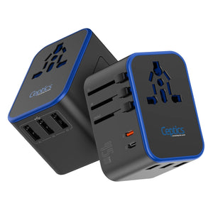 All-In-One International Travel Adapter Plug - 2 USB-C (PD & QC) - 3 USB Ports (UP-11KU)