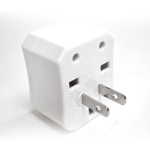 Ceptics 3pc International Travel Plug Adapter Kit (White), Non-grounded (UP-3K-WHT) - TRAPSKI