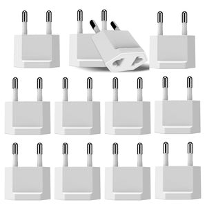USA / N. America to Europe Travel Adapter - Non-Grounded (UP-12AE, 12 Pack) - TRAPSKI