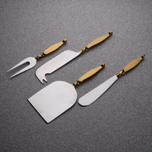 TWISTED URBAN GOLD CHEESE KNIFE 4 PC. SET - TRAPSKI