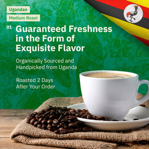 Kochere Coffee Ugandan Sipi Falls Single Origin, Organic Medium Roast - Raisin, Fig, Brown Sugar Notes