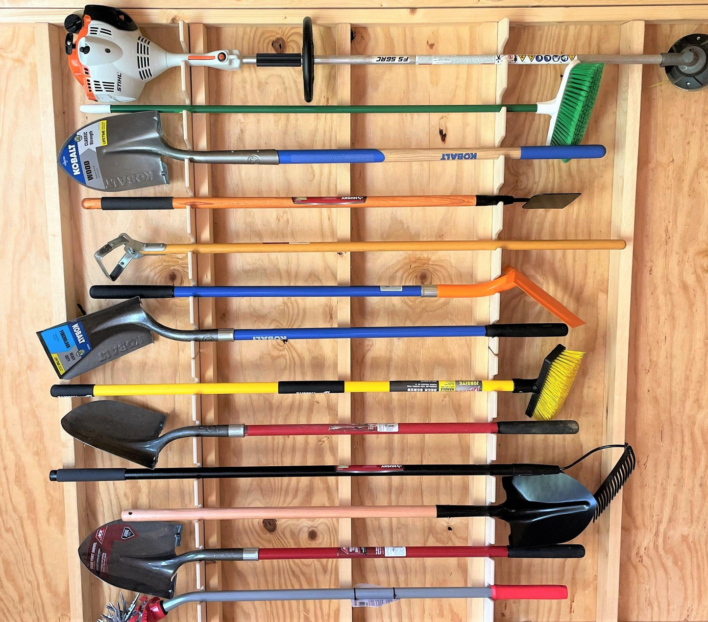 ULTIMATE SHED ORGANIZATION KIT: Yard tool rack, Garden tool Storage, Premium Grade Organizer - TRAPSKI, LLC