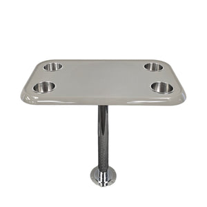 RV Side Tables | RV End Tables - Table Set - 6" Flush Mount Floor Plate / Anti Wobble, Cocktail Design (6 colors)