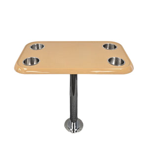 RV Side Tables | RV End Tables - Table Set - 6" Flush Mount Floor Plate / Anti Wobble, Cocktail Design (6 colors)