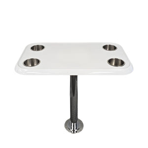 RV Side Tables | RV End Tables - Table Set - 6" Flush Mount Floor Plate / Anti Wobble, Cocktail Design (6 colors)