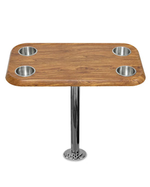 Boat Table Set - 6" Flush Mount Floor Plate / Anti Wobble (6 colors)