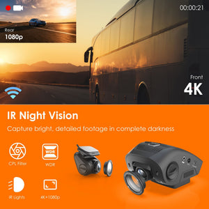 Rexing V1P SE 4K Dual Channel Car Dash Cam w/ GPS, Wi-Fi & Bonus CPL Filters