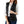 Tawana Black Front Open Leather Vest Jacket for Women