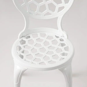 Vashon Aluminum 3-piece Bistro Set in White