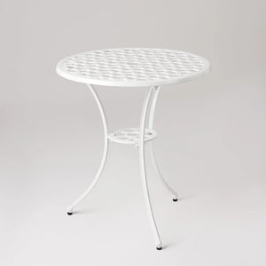 Vashon Aluminum 3-piece Bistro Set in White