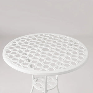 Vashon Aluminum 3-piece Bistro Set in White