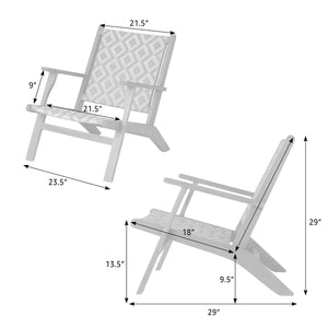 Vega Acacia Outdoor Chair in Diamond-Weave Wicker